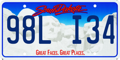 SD license plate 98LI34