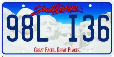 SD license plate 98LI36