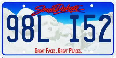 SD license plate 98LI52