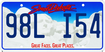 SD license plate 98LI54