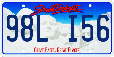 SD license plate 98LI56