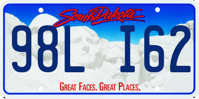 SD license plate 98LI62