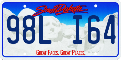 SD license plate 98LI64