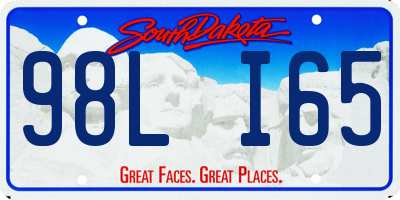 SD license plate 98LI65