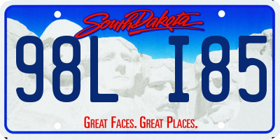 SD license plate 98LI85