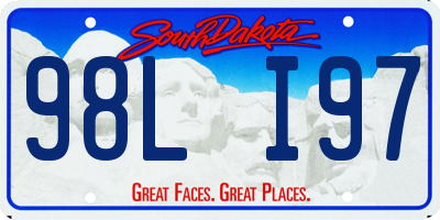 SD license plate 98LI97