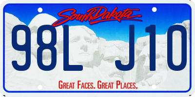 SD license plate 98LJ10