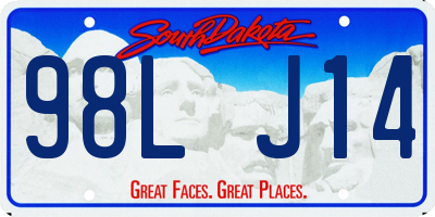SD license plate 98LJ14