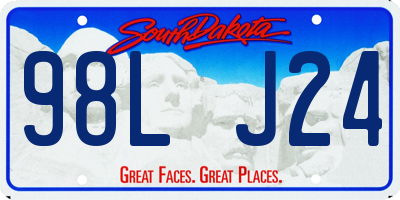 SD license plate 98LJ24