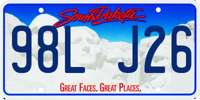 SD license plate 98LJ26