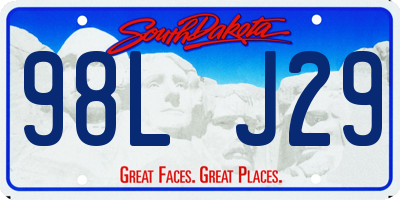 SD license plate 98LJ29