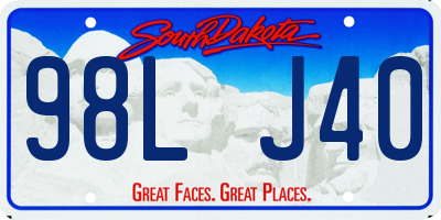 SD license plate 98LJ40