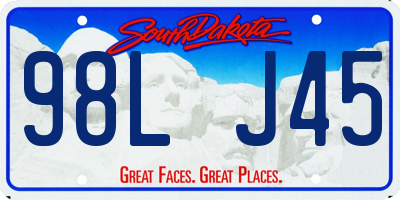 SD license plate 98LJ45