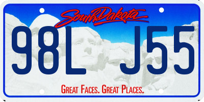 SD license plate 98LJ55