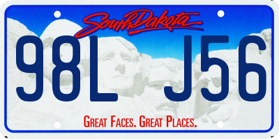 SD license plate 98LJ56