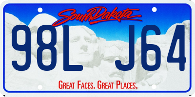 SD license plate 98LJ64