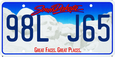 SD license plate 98LJ65