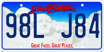 SD license plate 98LJ84