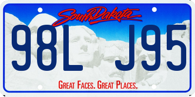 SD license plate 98LJ95