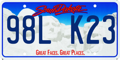 SD license plate 98LK23