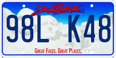 SD license plate 98LK48