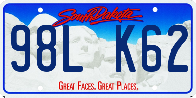 SD license plate 98LK62
