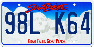 SD license plate 98LK64