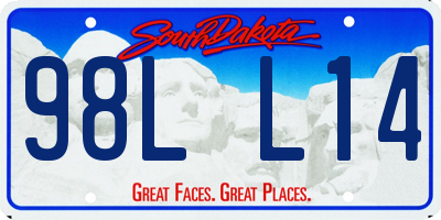 SD license plate 98LL14
