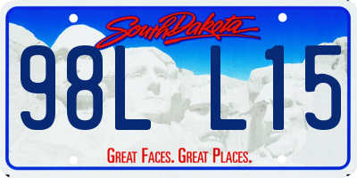 SD license plate 98LL15