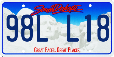 SD license plate 98LL18