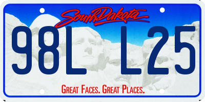 SD license plate 98LL25