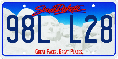 SD license plate 98LL28