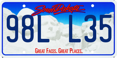 SD license plate 98LL35