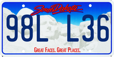 SD license plate 98LL36