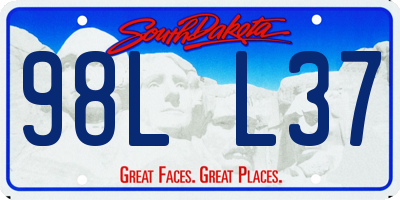 SD license plate 98LL37