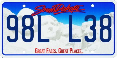 SD license plate 98LL38