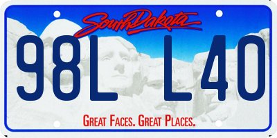 SD license plate 98LL40