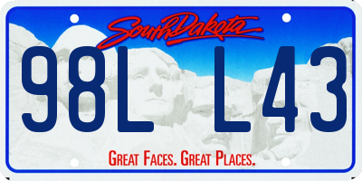 SD license plate 98LL43