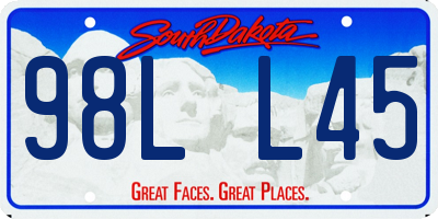 SD license plate 98LL45
