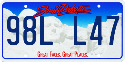 SD license plate 98LL47