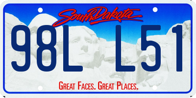 SD license plate 98LL51