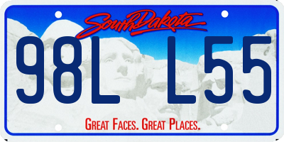 SD license plate 98LL55