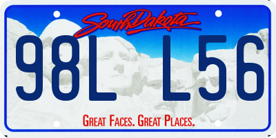 SD license plate 98LL56