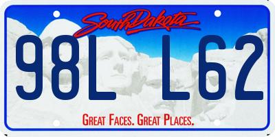 SD license plate 98LL62