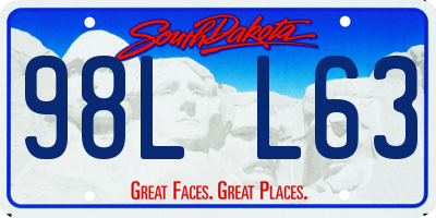 SD license plate 98LL63