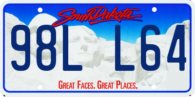 SD license plate 98LL64