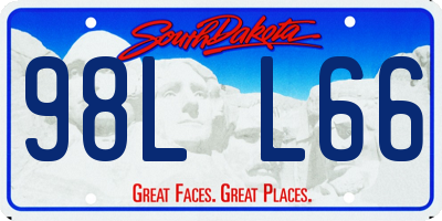 SD license plate 98LL66