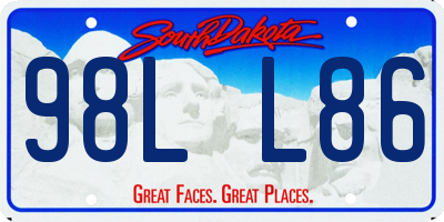 SD license plate 98LL86