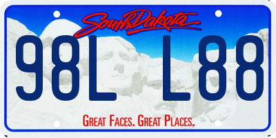 SD license plate 98LL88