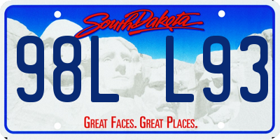 SD license plate 98LL93